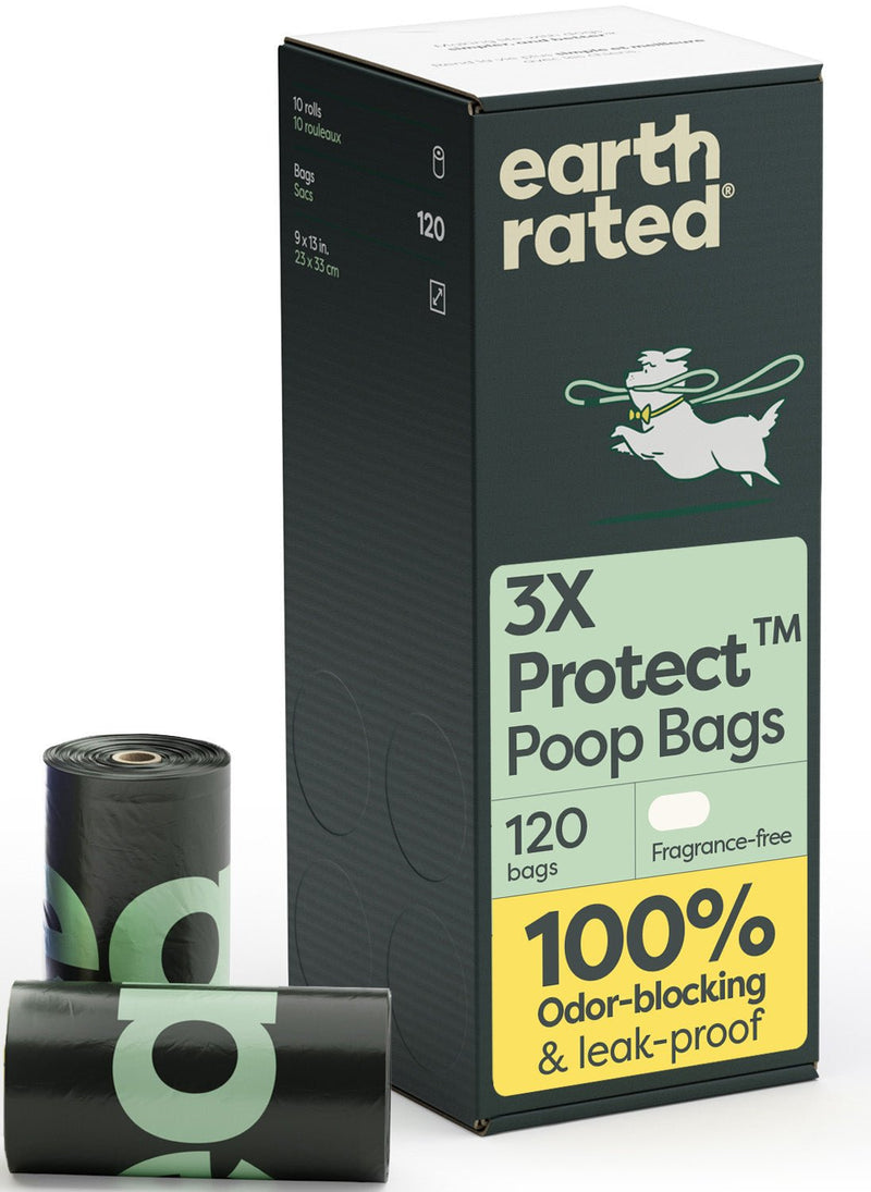 Odor-Blocking Dog Poop Bags Refill Rolls With 3X Protect Technology B3